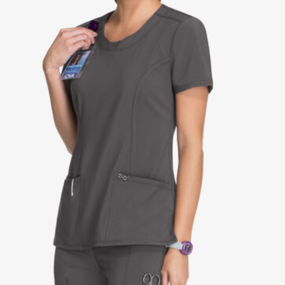 Cherokee Infinity Women's 3-Pocket STRETCH Round Neck Scrub Top